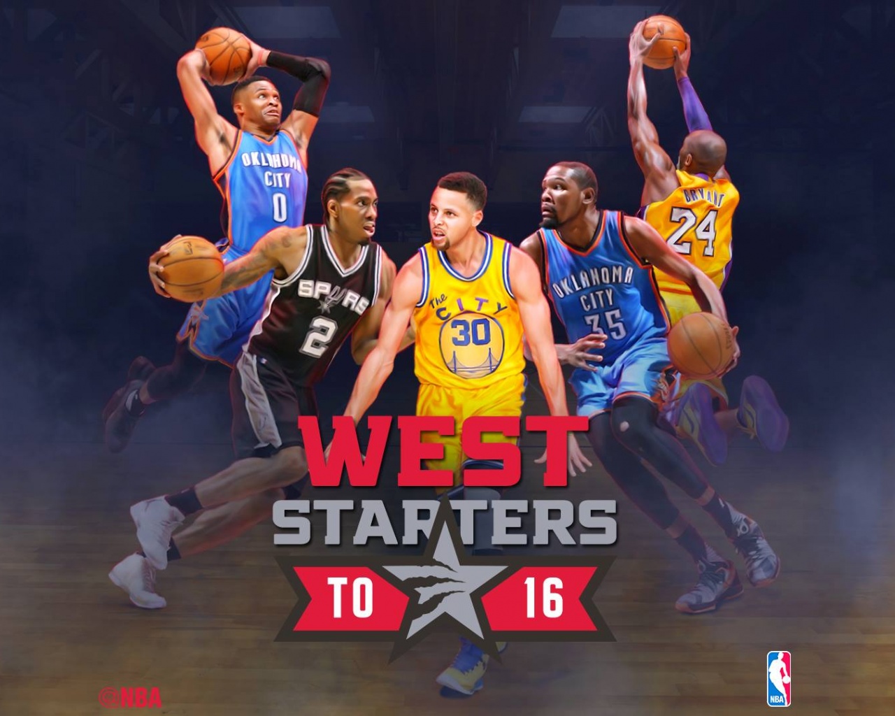 West 2016 NBA All Star Starters