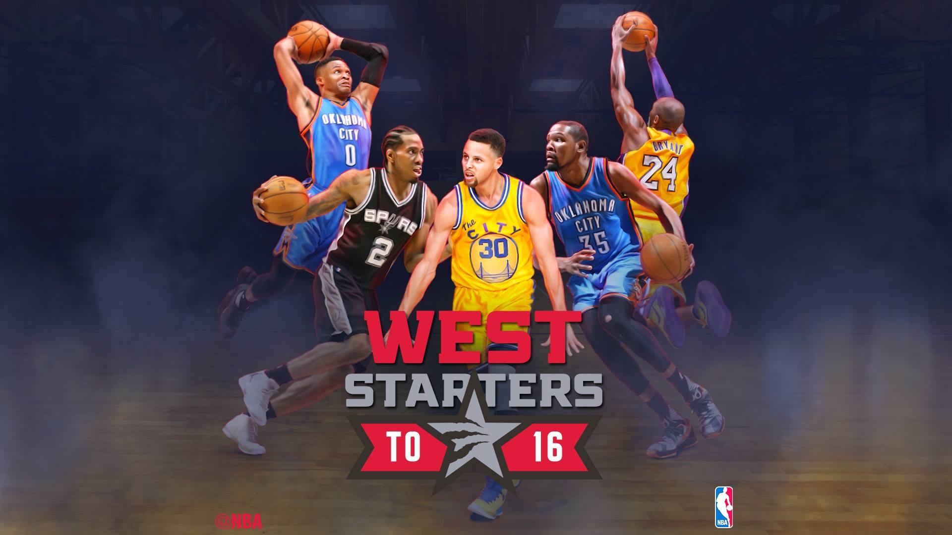 West 2016 NBA All Star Starters