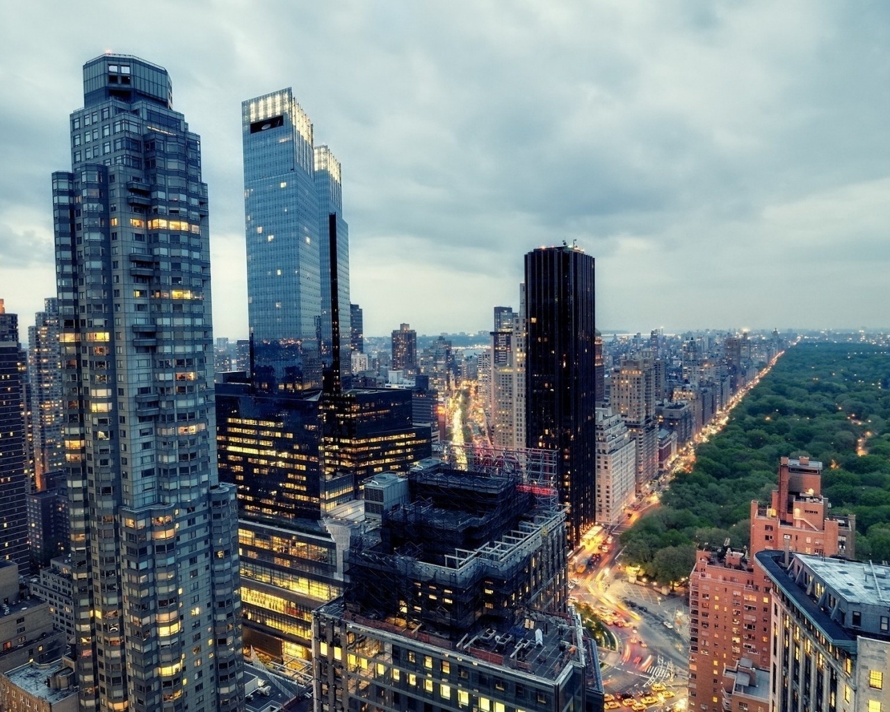 West Midtown New York Twilight Nyc Usa City Landscape