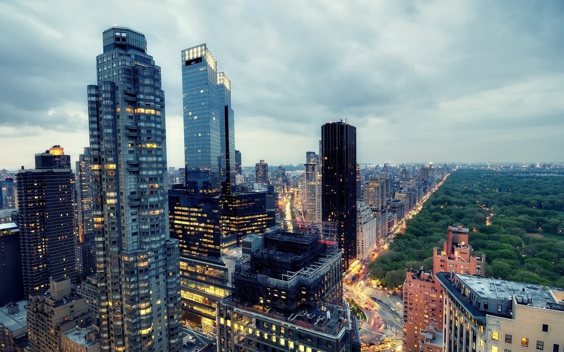 West Midtown New York Twilight Nyc Usa City Landscape