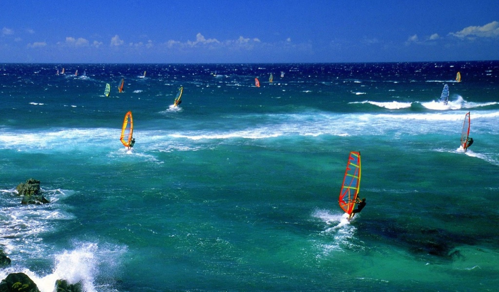 Wind Surfing Surfer Maui