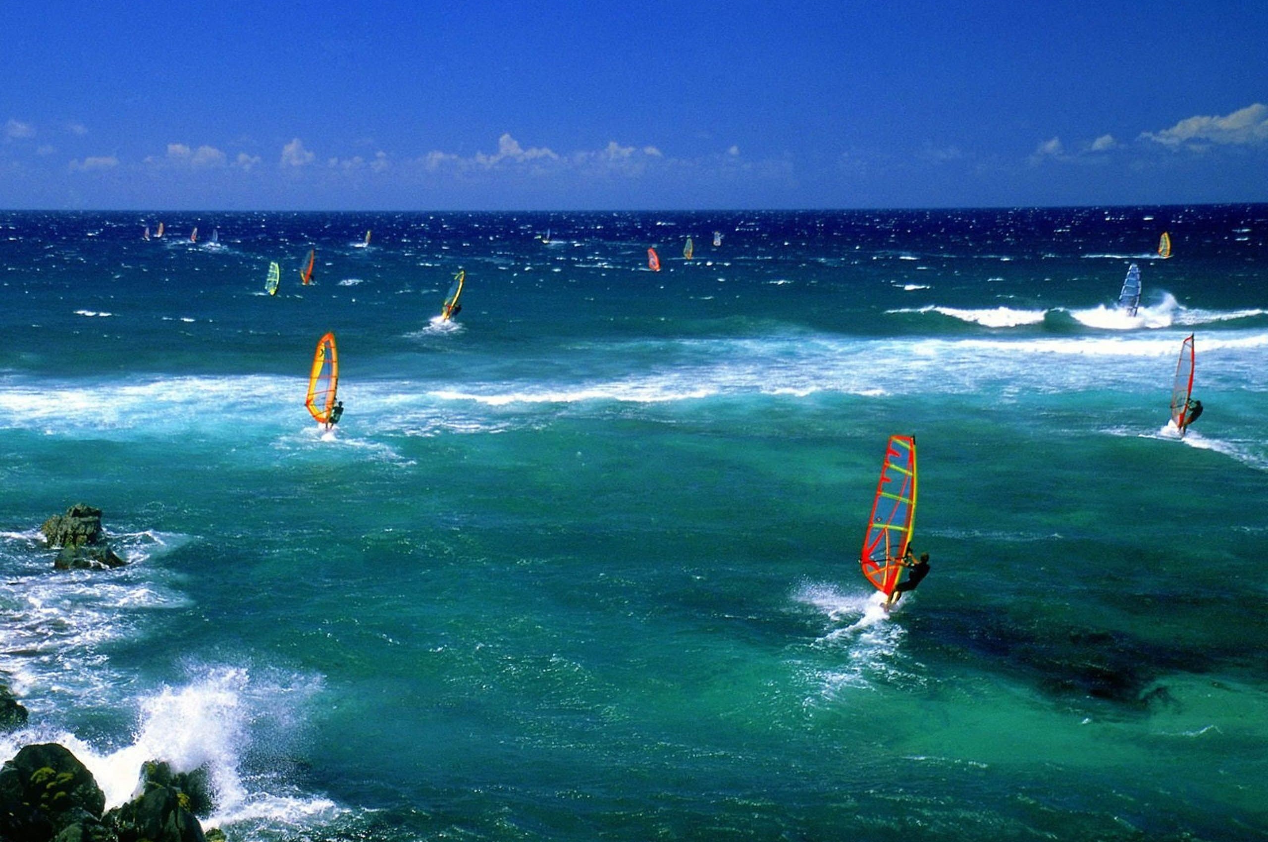 Wind Surfing Surfer Maui