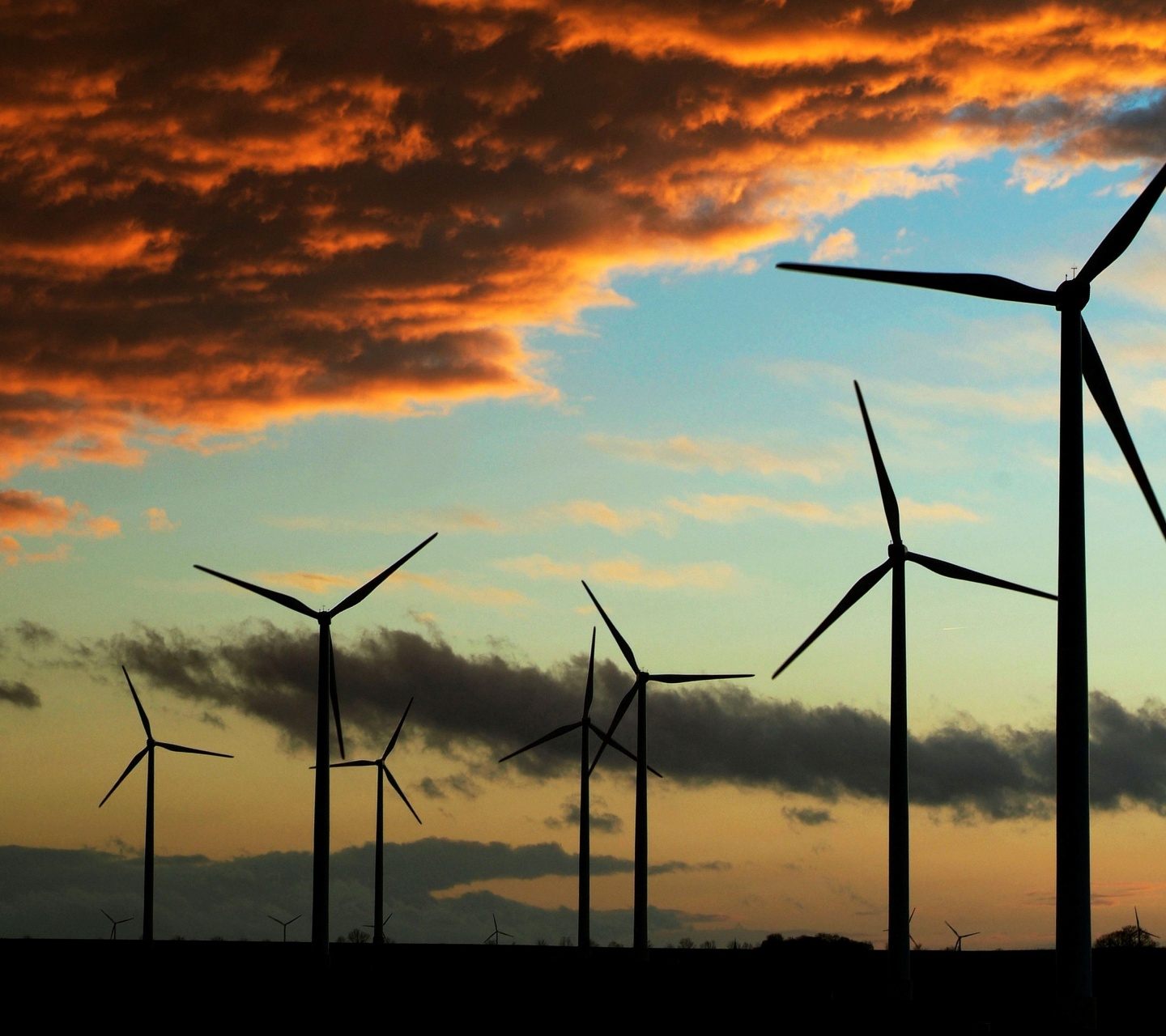 Windmill Engine In The Evening