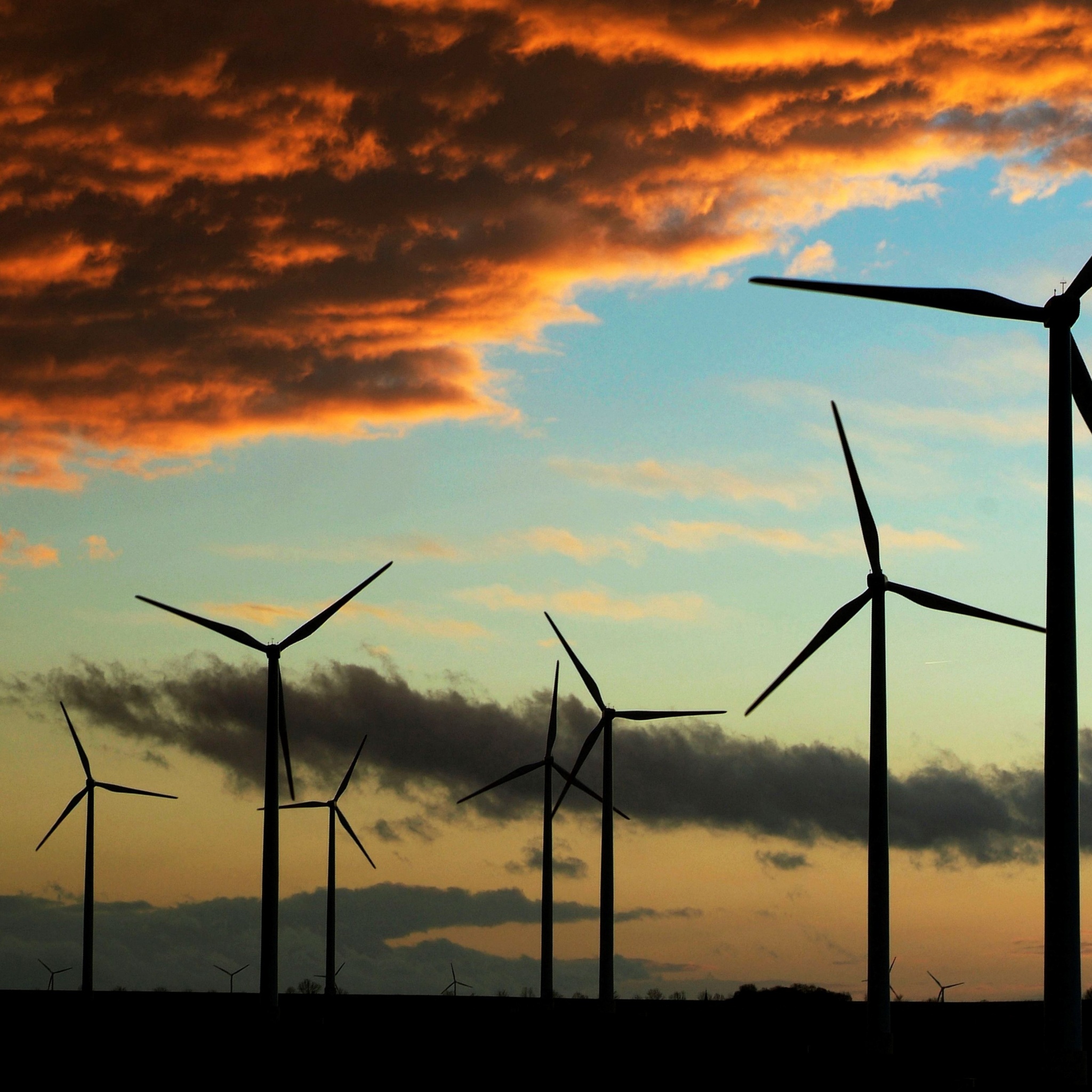 Windmill Engine In The Evening