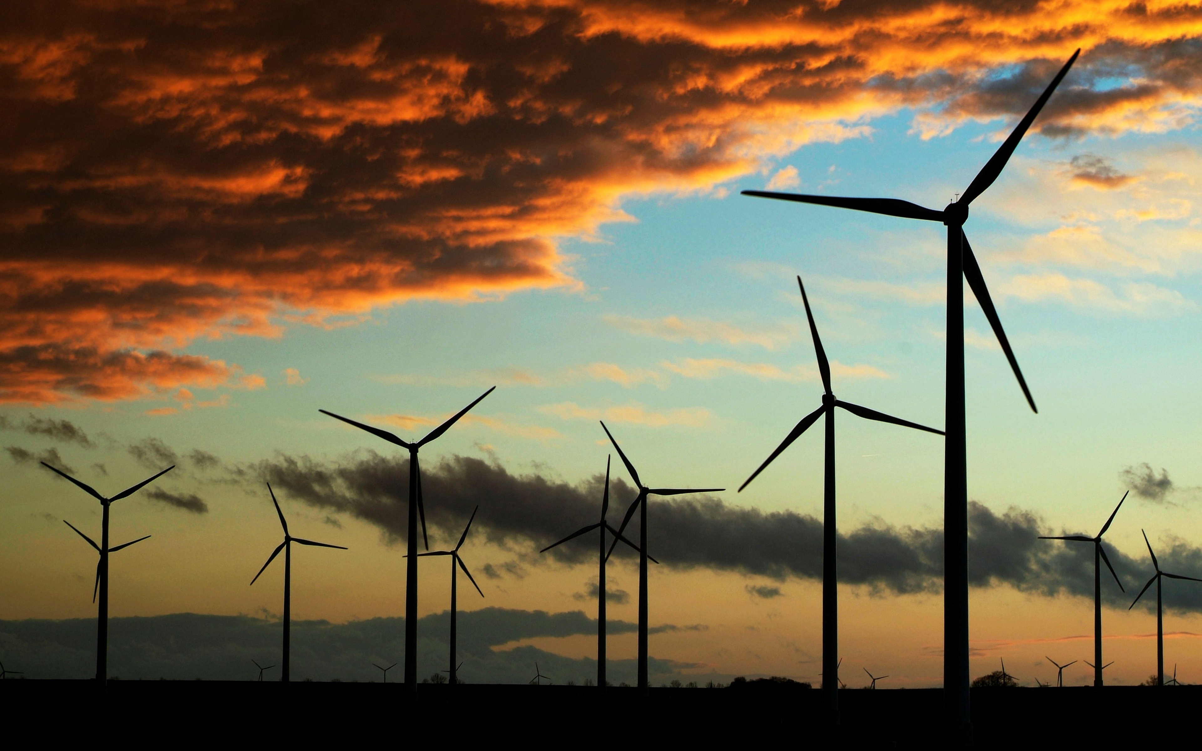 Windmill Engine In The Evening