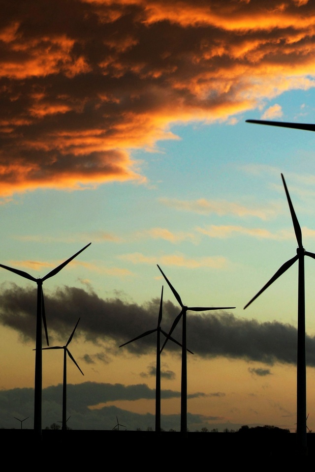 Windmill Engine In The Evening