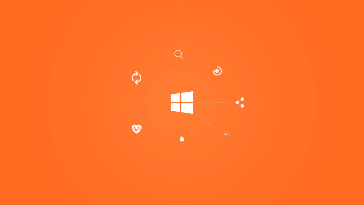 Windows 10 Stay Connected Orange