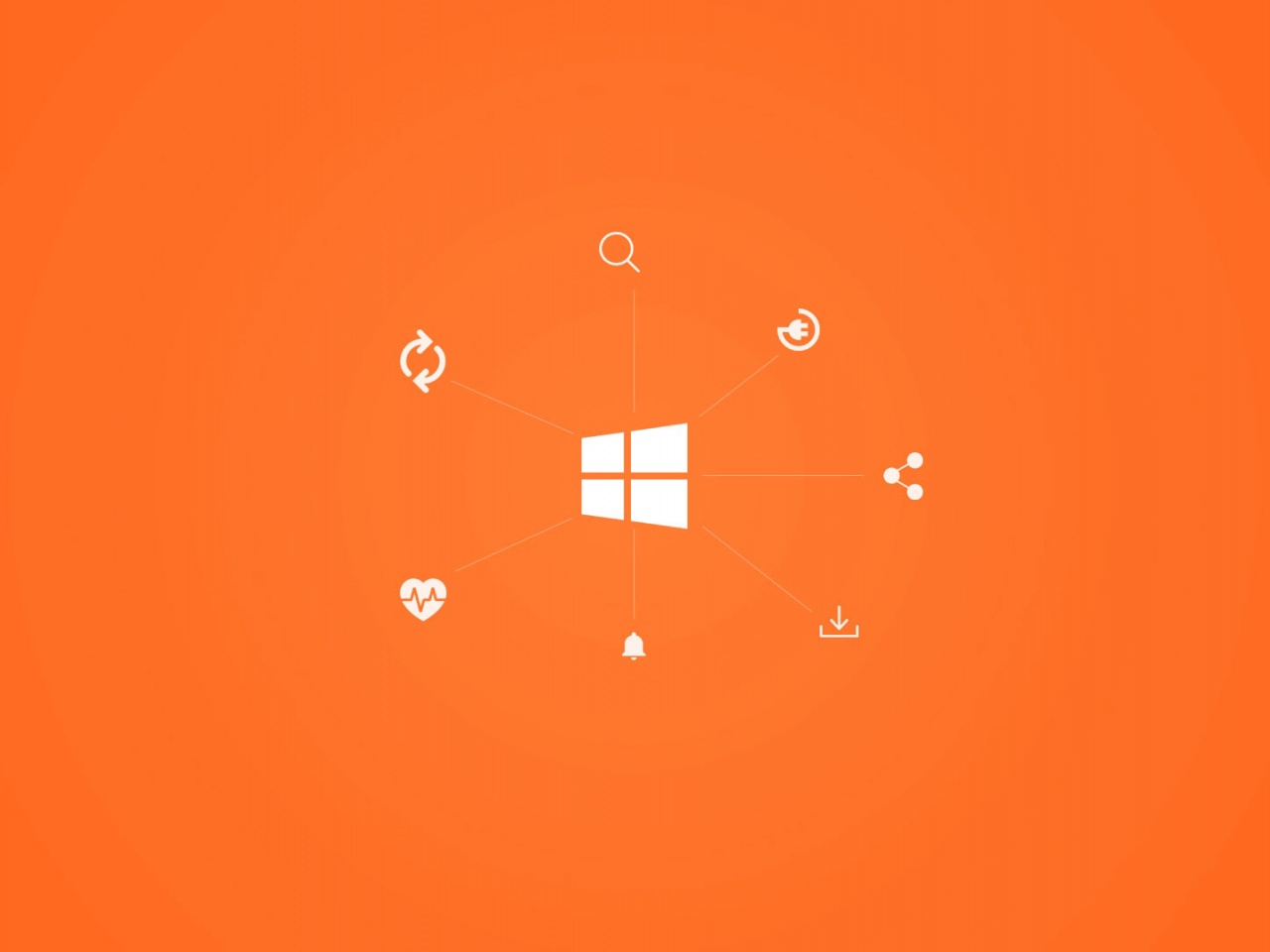 Windows 10 Stay Connected Orange