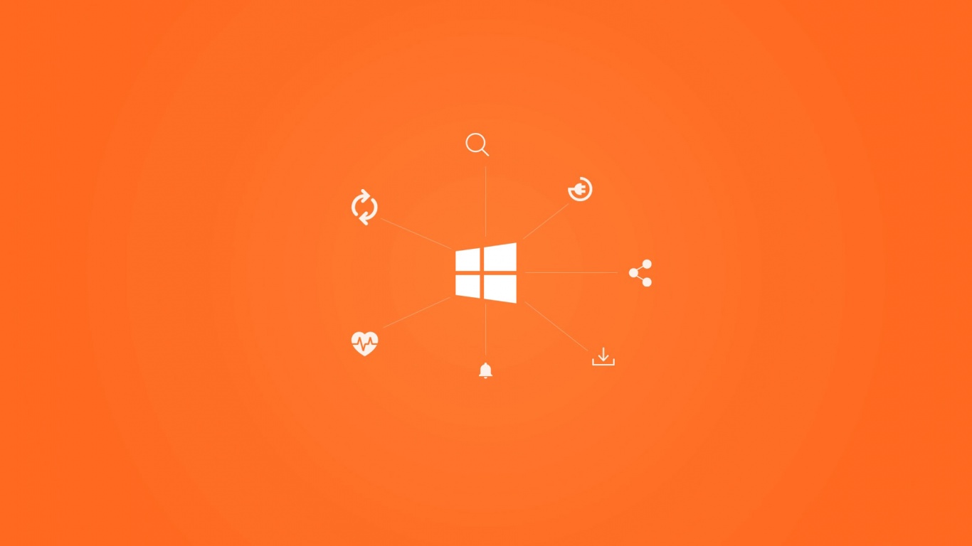 Windows 10 Stay Connected Orange