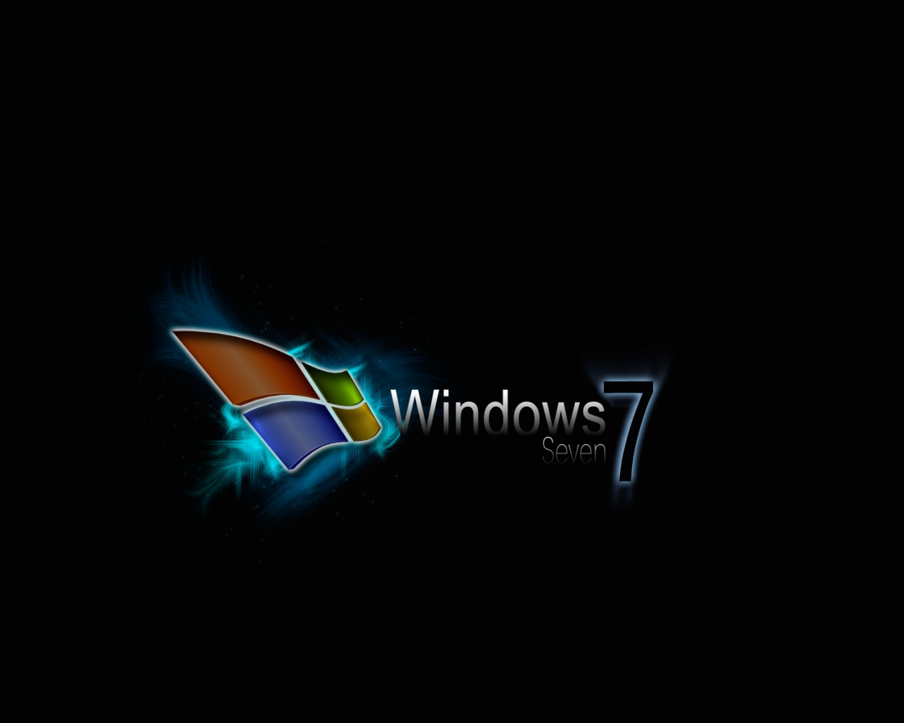 Windows 7 Seven Black Computer