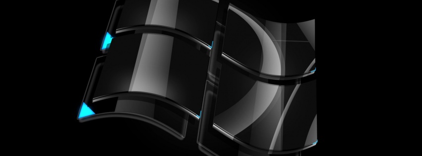 Windows Dark Glass Logo Computer