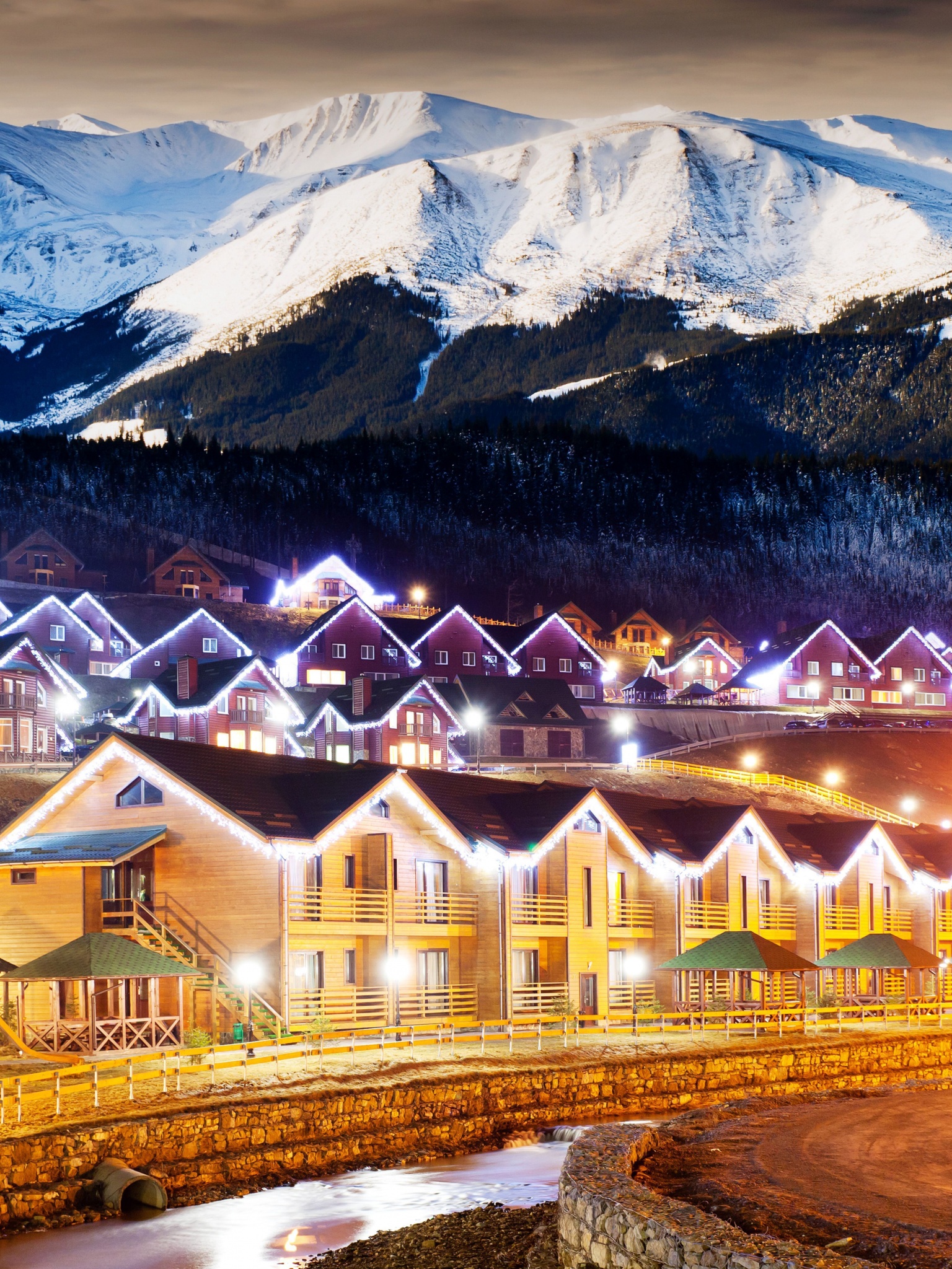 Winter Night In The Village