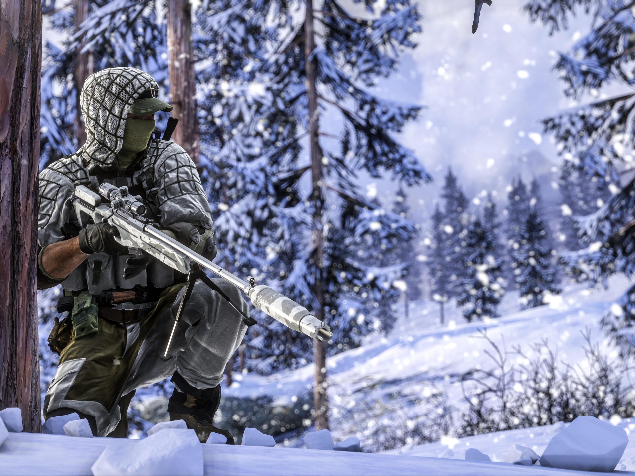 Winter Sniper Rifle Battlefield