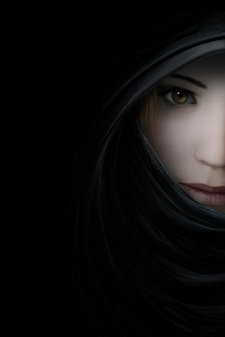 Women Closeup Cgi Faces Black Background