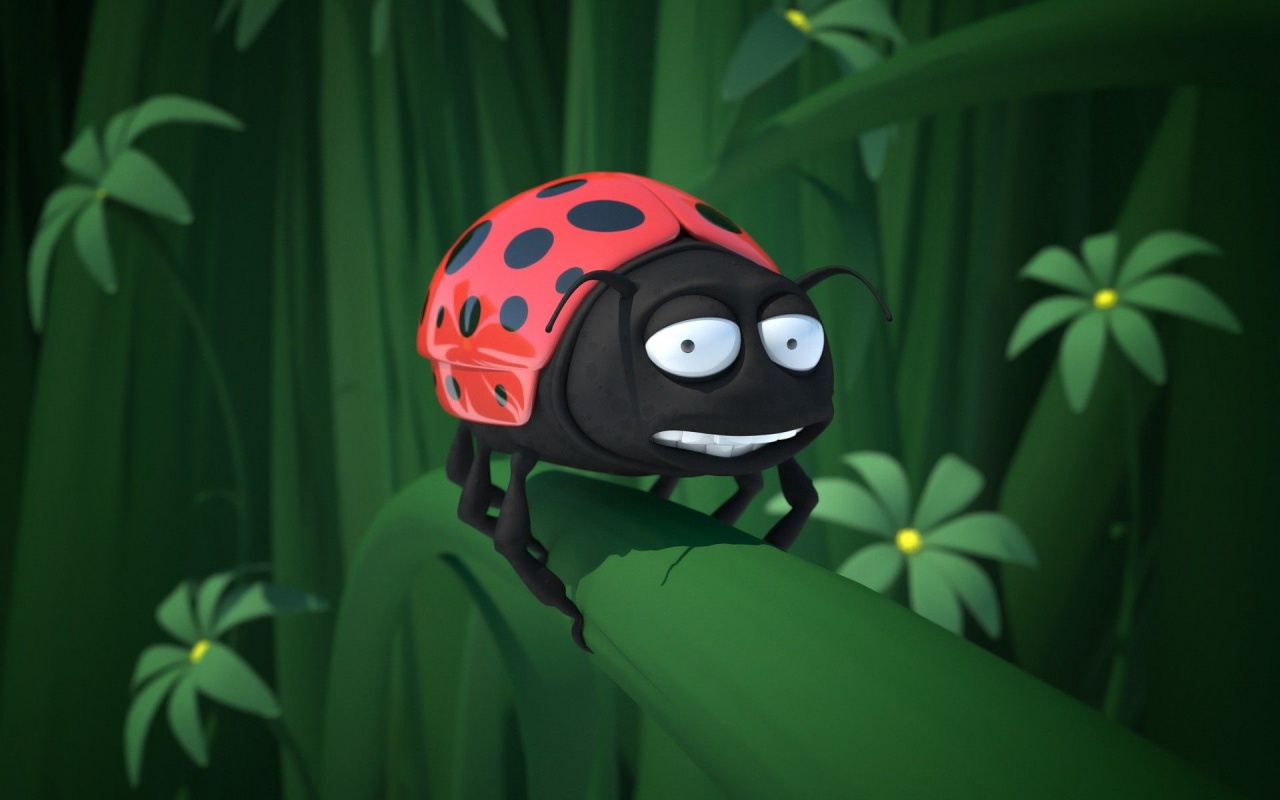 Women Fantasy Digital Cgi Funny Bug Ladybirds