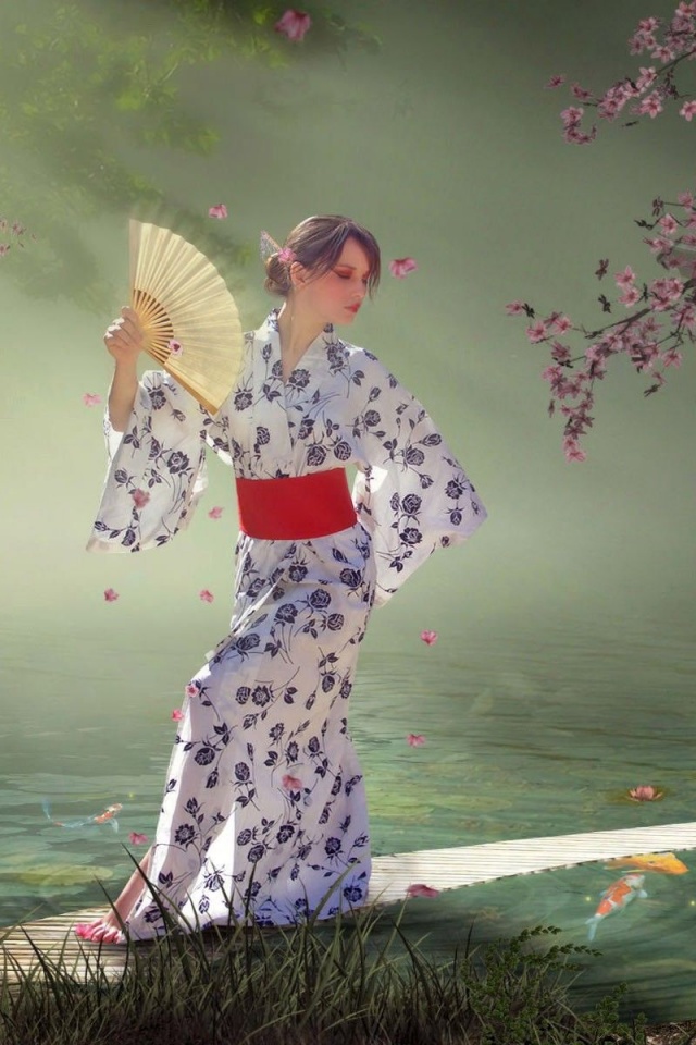 Women Funny Kimono Koi