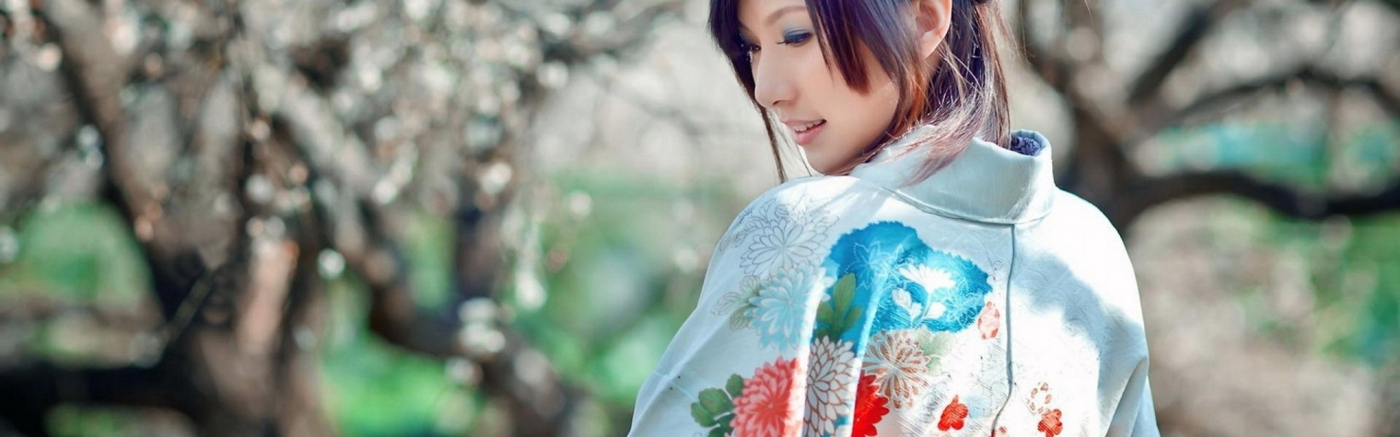 Women Japan Cherry Blossoms Dress Sakura Japanese Kimono Asians