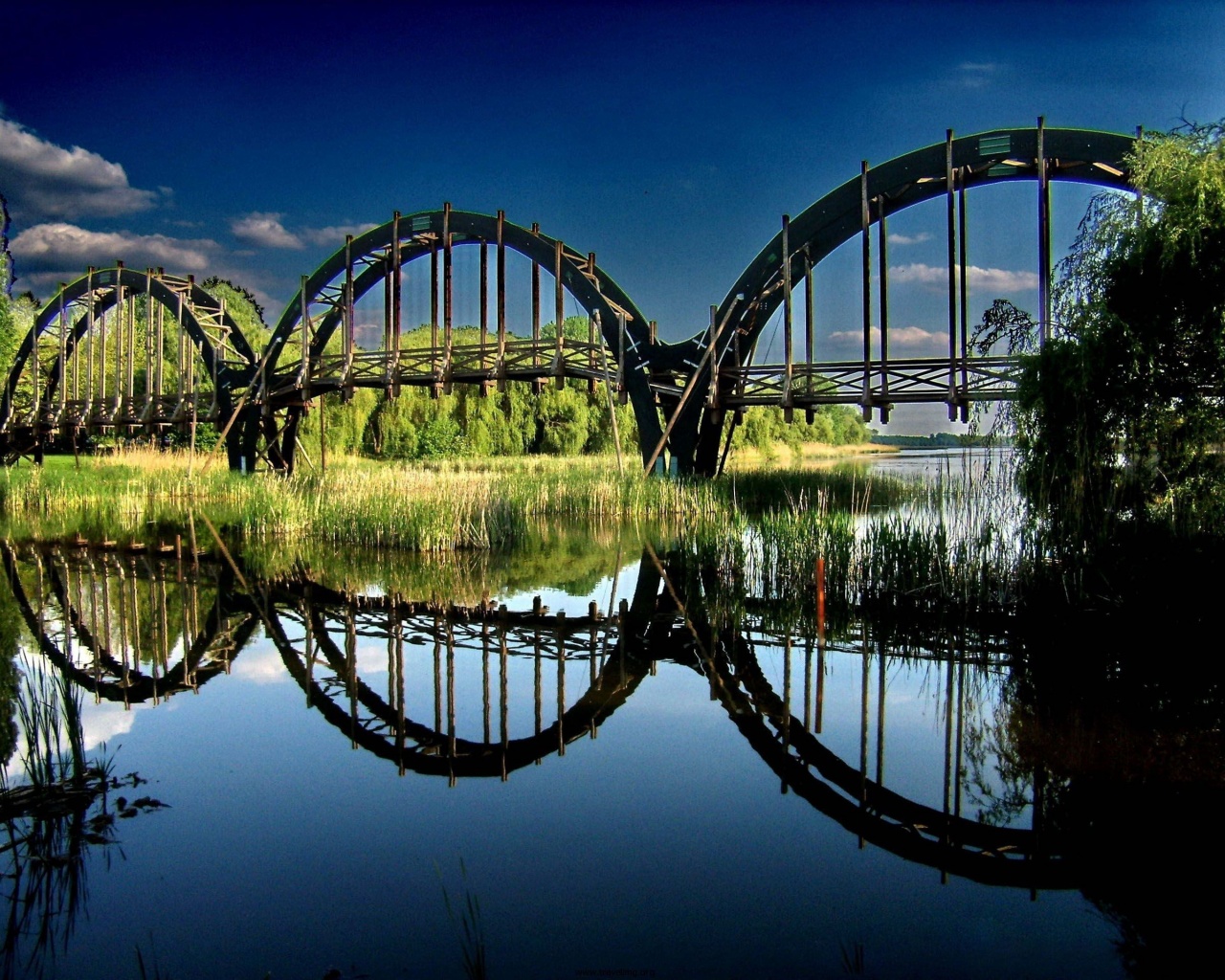 Wooden Bridge Balaton Zala County Hungary