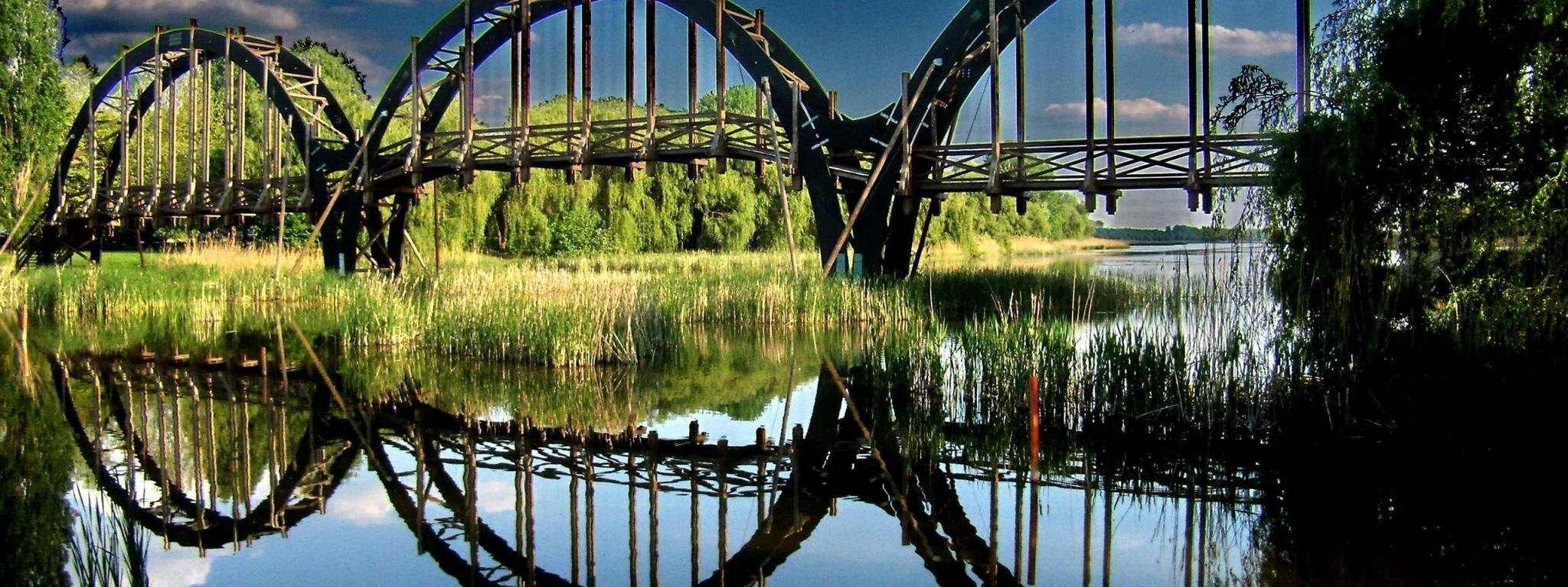 Wooden Bridge Balaton Zala County Hungary