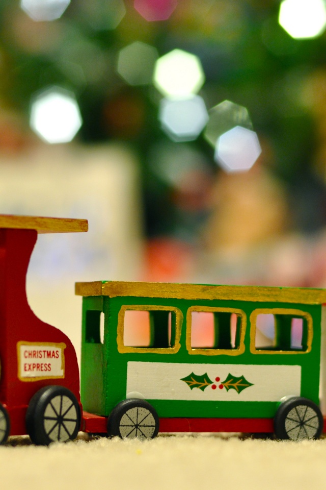 Wooden Christmas Train