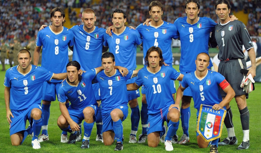 World Cup Italy National Football Team Blue Jersey