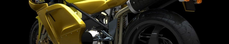 Yellow 3D Sports Bike