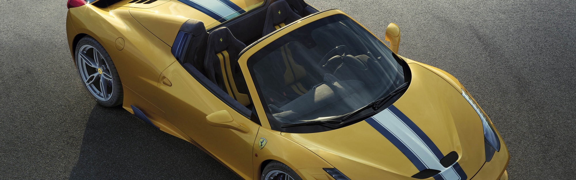 Yellow Ferrari 458 Speciale A