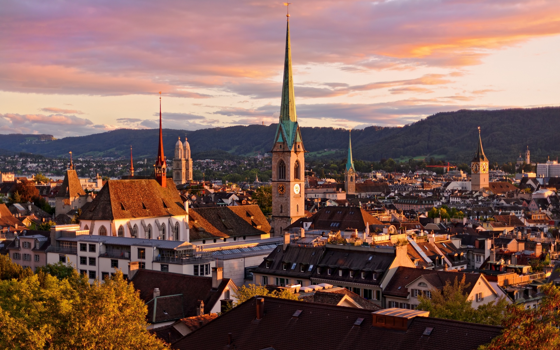 Zurich Switzerland Roofs Buildings