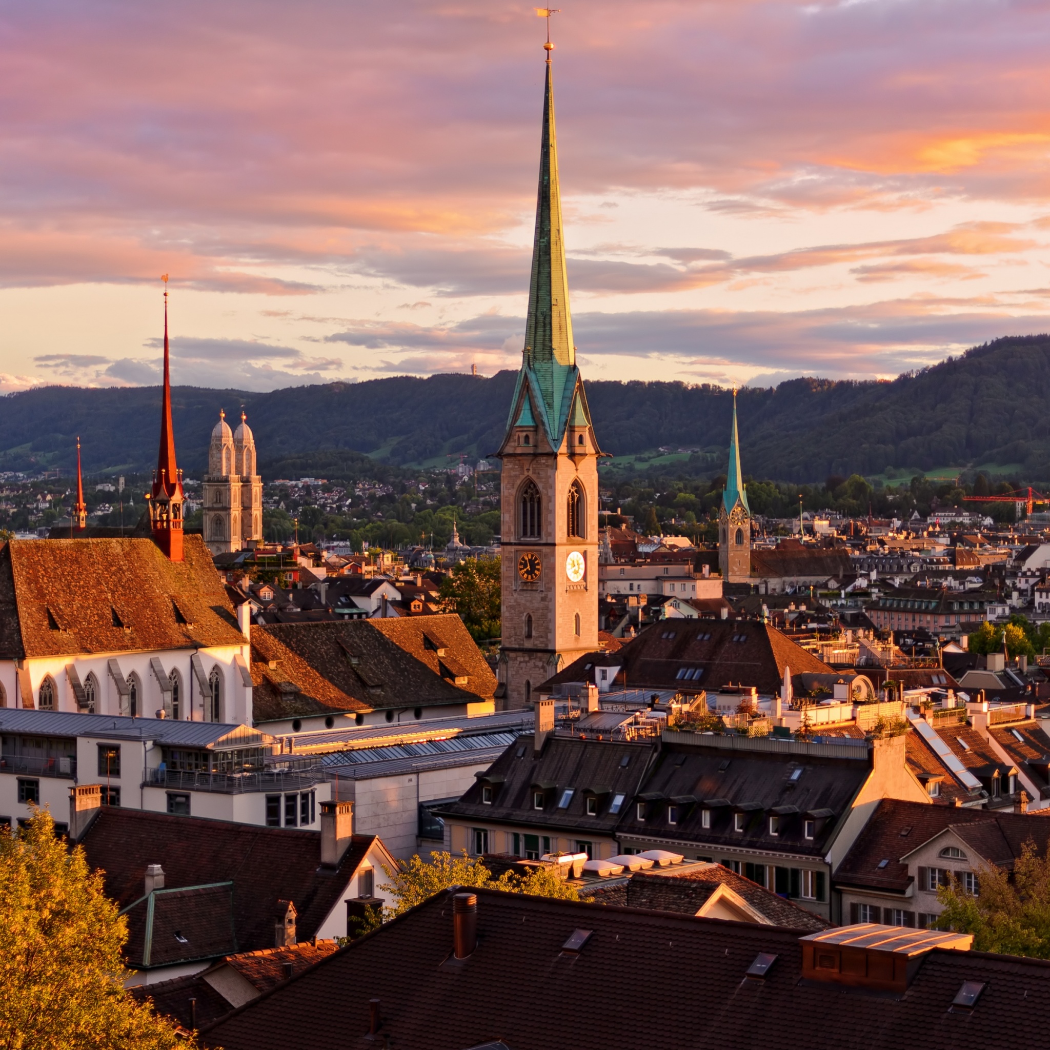 Zurich Switzerland Roofs Buildings