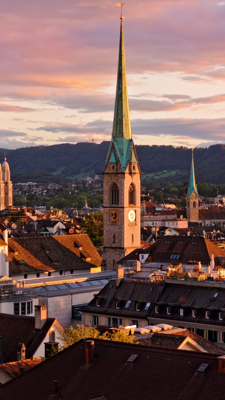 Zurich Switzerland Roofs Buildings